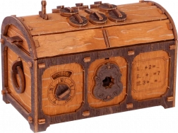 Puzzle 3D en bois Escape Room Coffre au Trésor