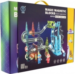 Circuit à billes magnétique 80 pièces avec lumière et musique