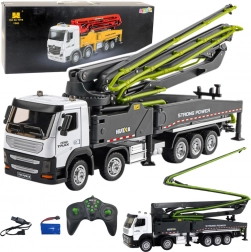 Camion toupie pompe à béton RC HUI NA 1:18, gris