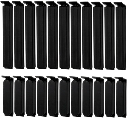 Lot de 22 pinces à sachets – 2 tailles, noir