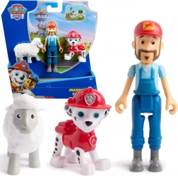 Figurines PAW Patrol Marshall, fermier Al et mouton – set pour jeu créatif