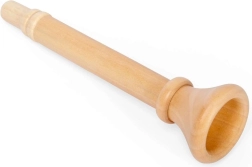 Bigjigs Toys trompette en bois naturelle