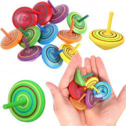 Toupie en bois colorée 4 cm