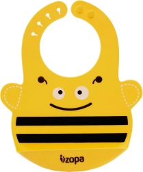 Bavoir en silicone avec motif amusant Bee