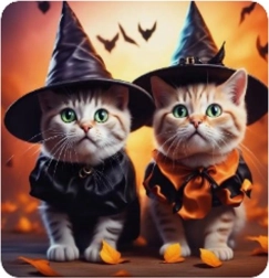 Peinture diamant chat halloween 30 × 40 cm