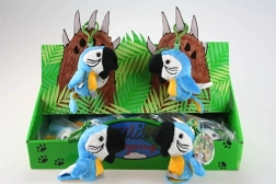 Porte-clés perroquet bleu en peluche 9 cm