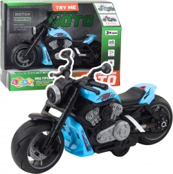 Moto enfant bleue avec lumières LED et sons