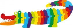 Puzzle en bois crocodile – apprentissage des lettres de l’alphabet