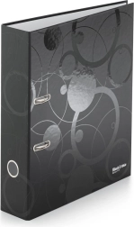 Classeur A4 à levier 7 cm Black and White, noir