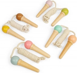 Corde à sauter pour enfants Bigjigs Toys avec poignées en bois