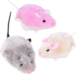 Souris en peluche à remontoir pour enfants et chats