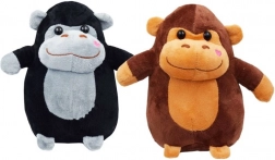 Gorille en peluche Afro 20 cm – marron ou noir