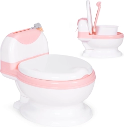 Pot de toilette avec insert amovible, abattant enfant fermé et brosse ECOTOYS
