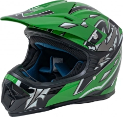 Casque enduro vert pour moto