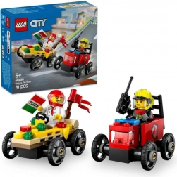 LEGO® City 60458 Pack de course : Livraison de pizza vs. camion de pompiers