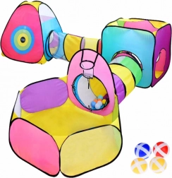 méga centre de divertissement 5‑en‑1 – tentes pliantes pour enfants avec tunnels et éléments de jeu