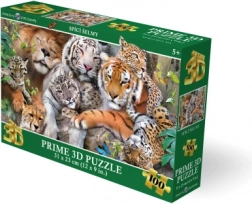 Puzzle 3D fauves endormis 100 pièces