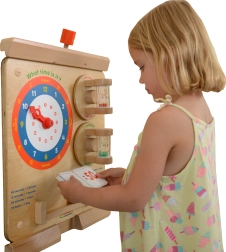 Tableau éducatif Masterkidz pour apprendre l’heure et la lecture de l’horloge