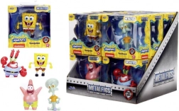 Figurines de collection en métal SPONGEBOB SQUAREPANTS – 4 modèles (SpongeBob, Patrick, Squidward, Mr. Krabs) 6,5 cm