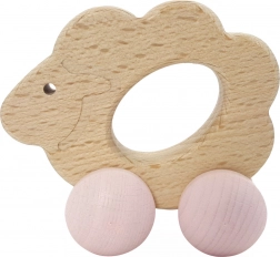 Hess petite brebis en bois sur roulettes