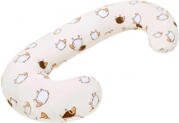 Coussin d’allaitement universel en forme de C New Baby Moutons beige