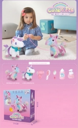 licorne en peluche avec accessoires à piles