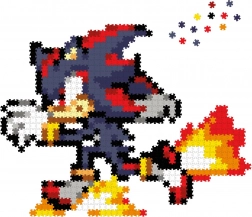 Jixelz REMIX – puzzle pixellisés en plastique SONIC : Runnin' Shadow