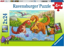 Puzzle RAVENSBURGER dinosaures ludiques 2×24 pièces