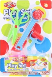 Set de modelage pour enfants avec roulette, ciseaux et rouleau