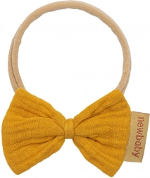 Bandeau en mousseline pour bébés New Baby moutarde