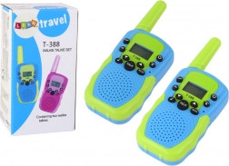 Talkie-walkie ondes courtes bleu-vert avec portée de 3 km pour enfants