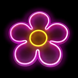 Lampe néon LED pour enfants Fleur