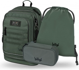 Baagl Set 3 Cubic Grove : sac à dos, trousse, sac