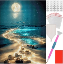 Peinture diamant Plage – 40 × 30 cm MAALEO