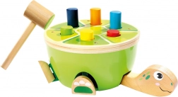 Bino jeu de martelage tortue – jouet moteur en bois pour enfants