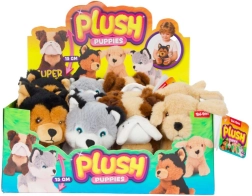Peluche chien, chiot 15 cm, modèles assortis - 1 pièce