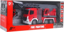 Camion de pompiers télécommandé 1:12 pour enfants 3+ Lance d’incendie + fonctions interactives