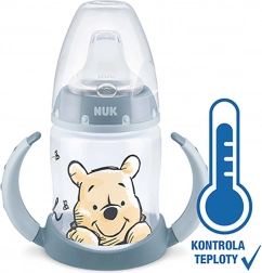 Biberon d’apprentissage NUK Winnie l’Ourson avec contrôle de température 150 ml gris