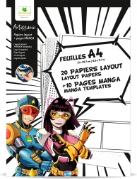 Artissimo - Papiers A4 pour dessin manga avec textures