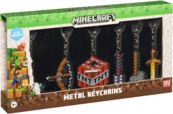 Porte-clés en métal Minecraft 6 pièces dans un coffret Deluxe