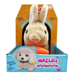 Lapin en peluche interactif avec petite carotte