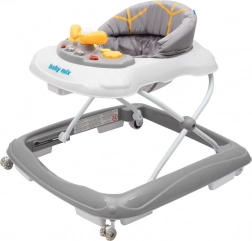 Youpala pour enfant avec volant et roues en silicone BABY MIX, gris