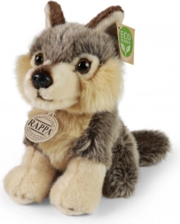 loup en peluche assis 18 cm écoresponsable