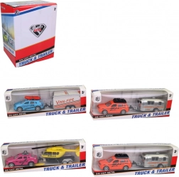 Voiture avec remorque - Jouet pour enfants, 19 cm