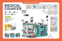 Méga set de petit médecin bleu 77 pièces