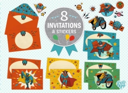 DJECO coffret cadeau d’invitations Super-héros