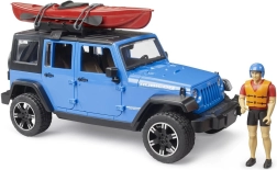 Jeep Wrangler Rubicon Bruder avec kayak et figurine à l'échelle 1:16