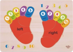 Puzzle en bois éducatif TOOKY TOY - Apprendre les chiffres et les couleurs