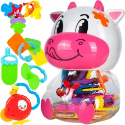 Hochets pour bébé dans une boîte Vache