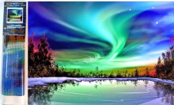 NORIMPEX Peinture diamant Nuit polaire au-dessus du lac 30x40 cm
